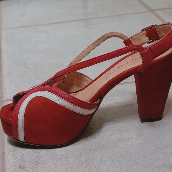 Fornarina Red and White Sandals - Picture 3 of 8